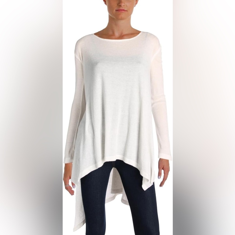 💟 We The Free | Free People | White Flowy Long Sleeve Top